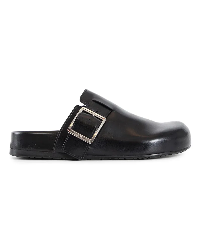 Loewe Mule Ease Buckle in pelle di vitello conciata al vegetale Black