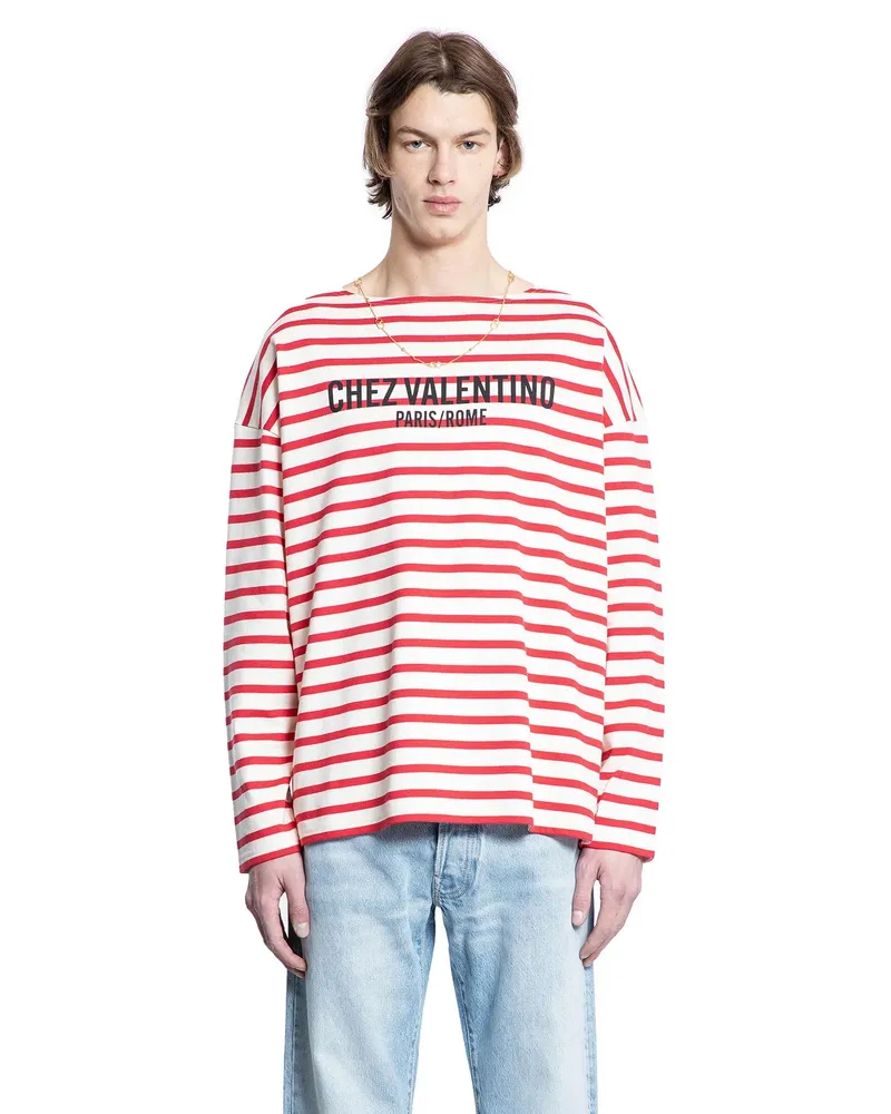 Valentino Garavani Chez  Long Sleeve T-Shirt Red