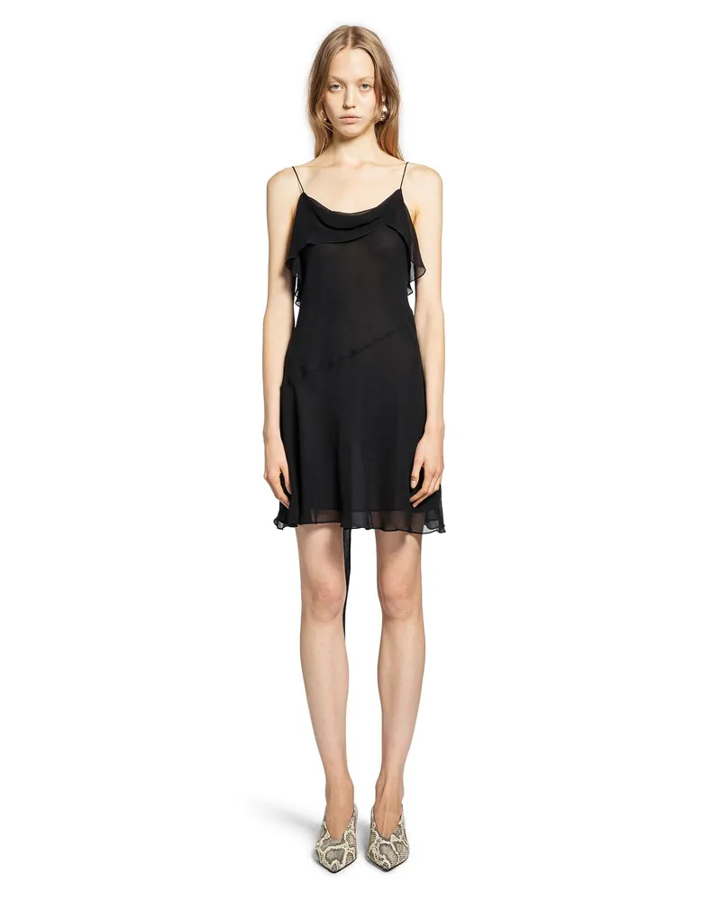 Acne Studios Silk Mini Dress Black