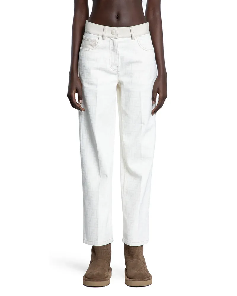 Fendi FF 5 Pocket Jeans Off-white
