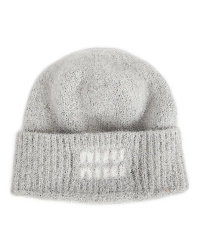 Miu Miu Mohair Beanie Grey