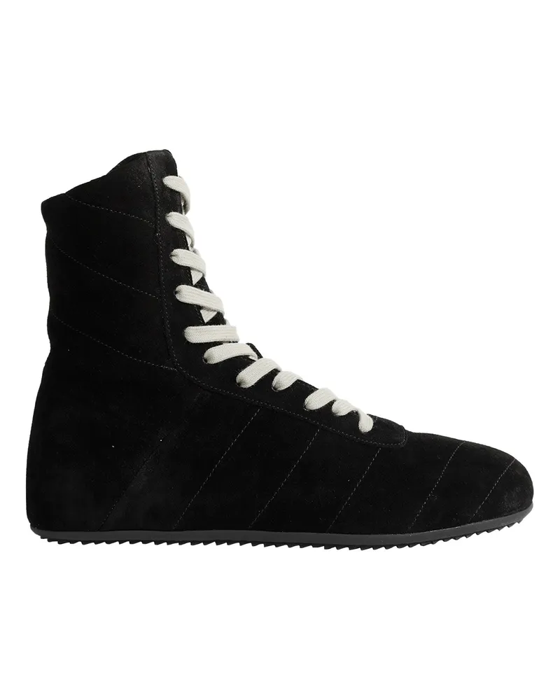 Rick Owens Tower Quilted Minimal High Sneaks Black