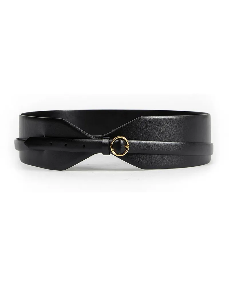Alaïa Leather Double Large Belt Black