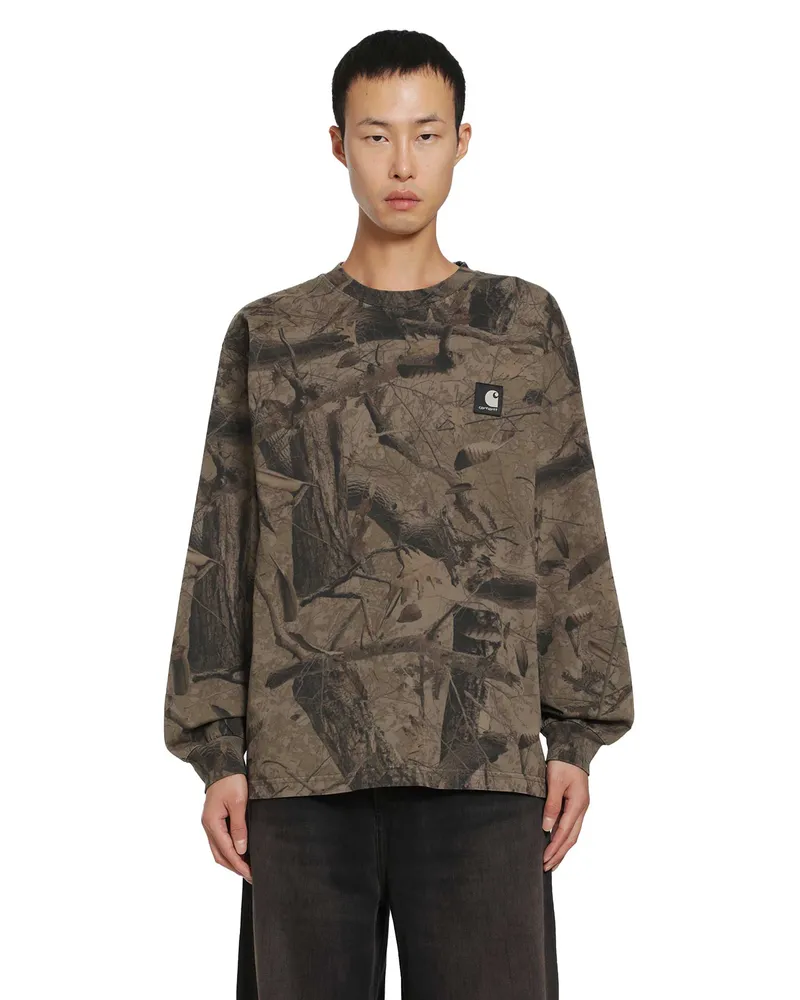 Carhartt WIP L/S Feather Tree T-Shirt Brown