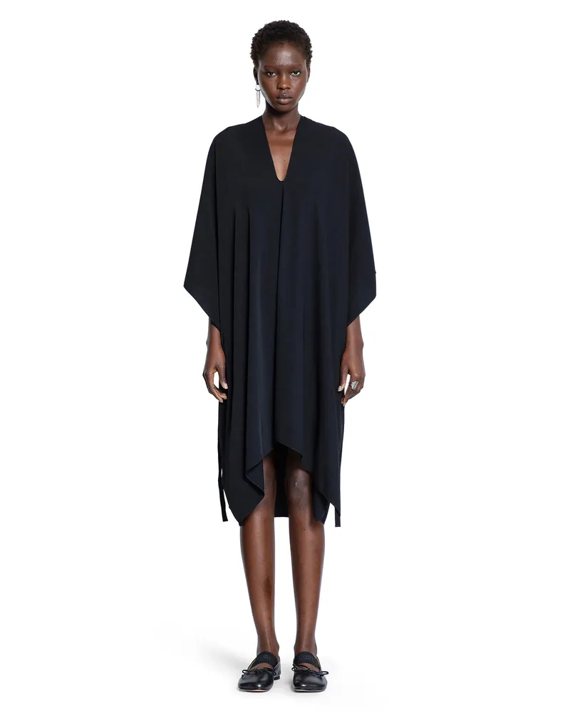 Maison Margiela Draped Midi Dress Black