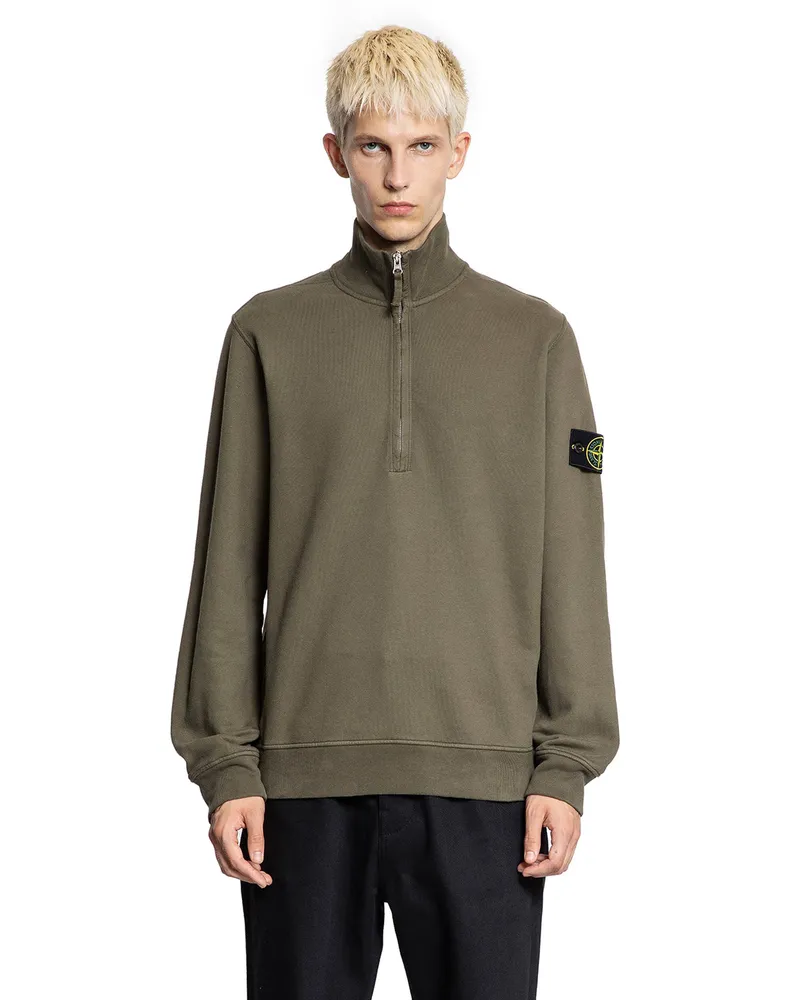 Stone Island 6100068 Half-Zip Sweatshirt Green