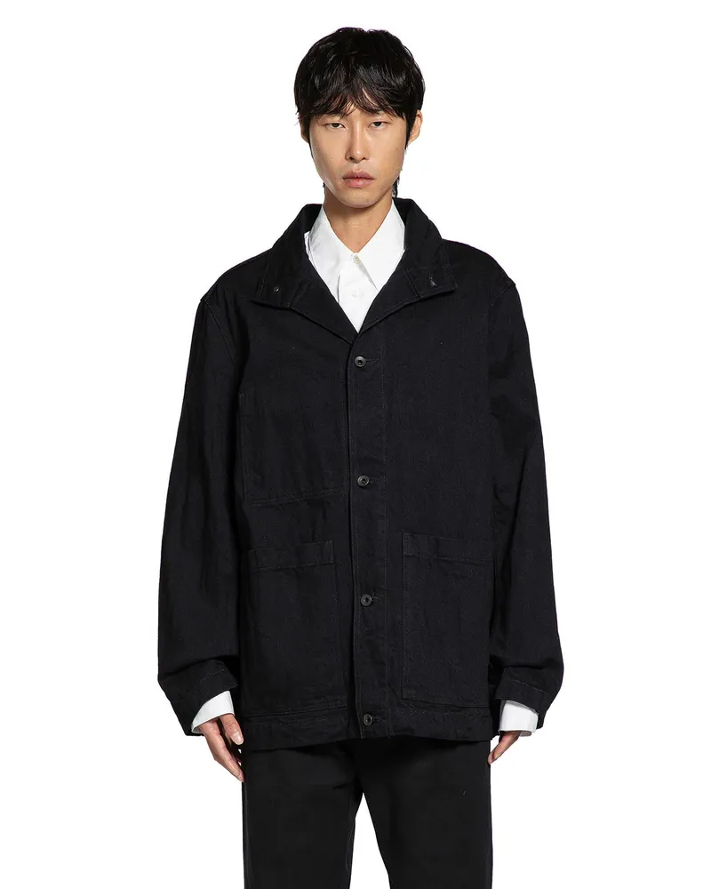 Studio Nicholson Giacca di jeans Crinckle Black