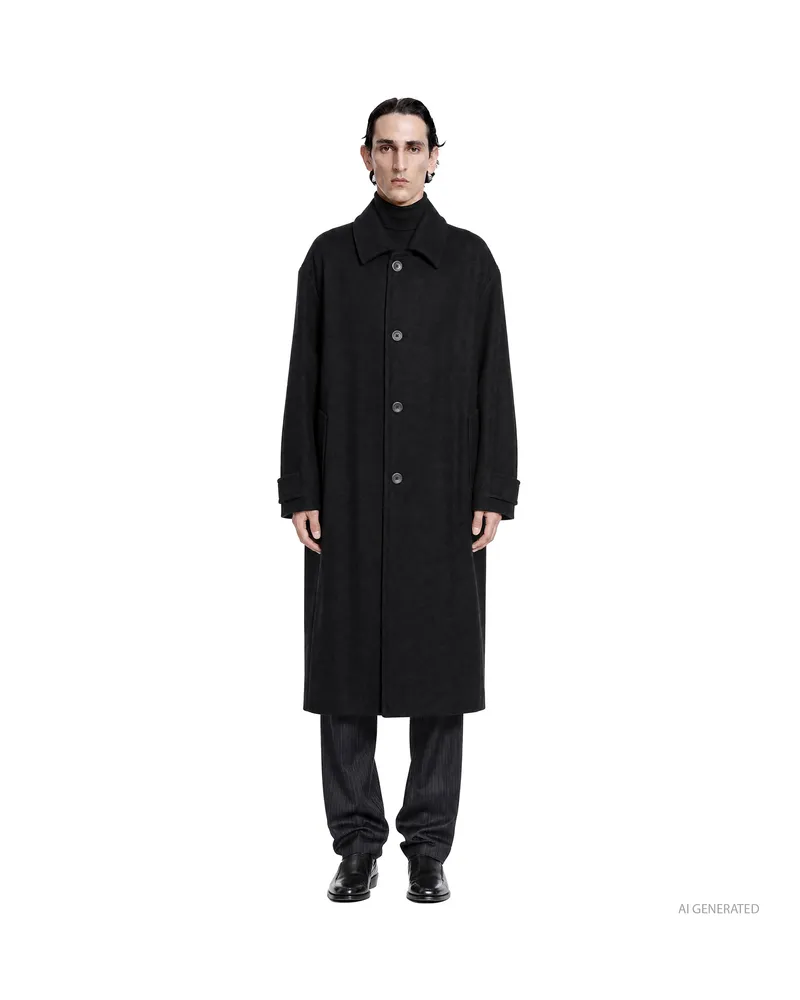 Giorgio Armani Wool Cashmere Coat Black