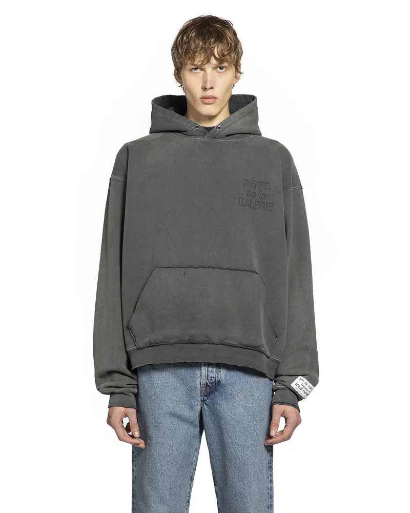 GALLERY DEPT. Dept Embossed Logo Hoodie Grey