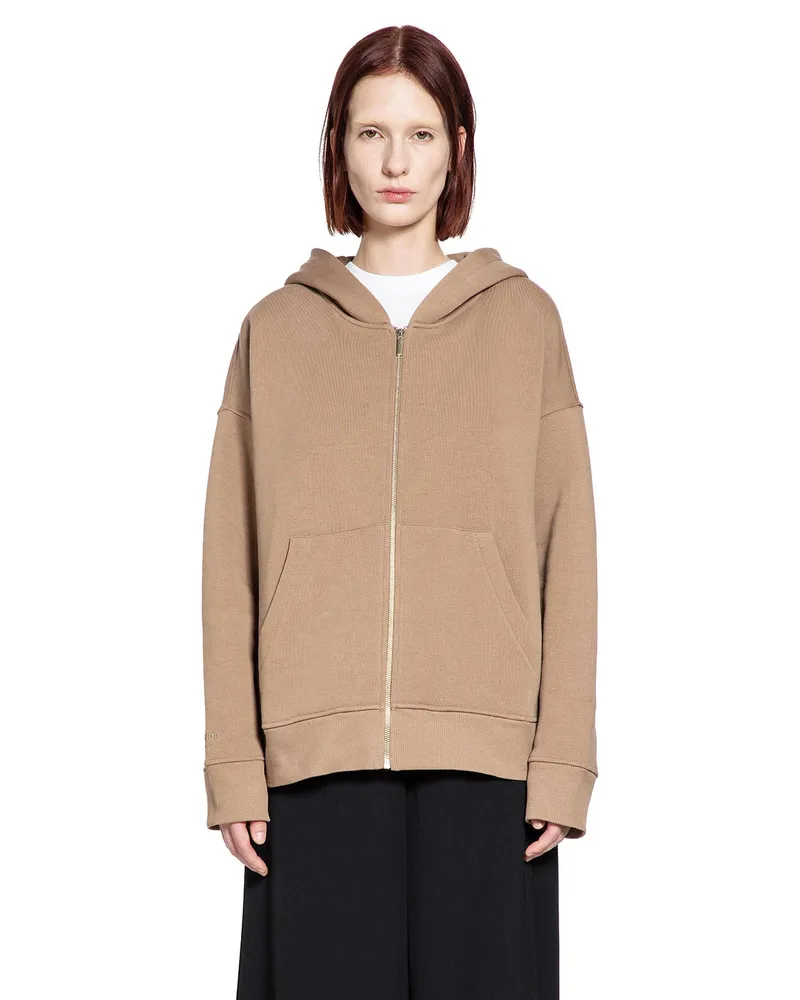 Max Mara Julia Zip-Up Hoodie Beige
