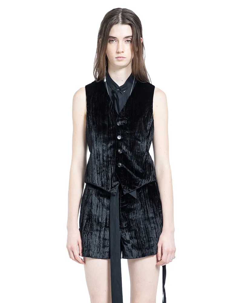Ann Demeulemeester Stanse Classic Waistcoat Black