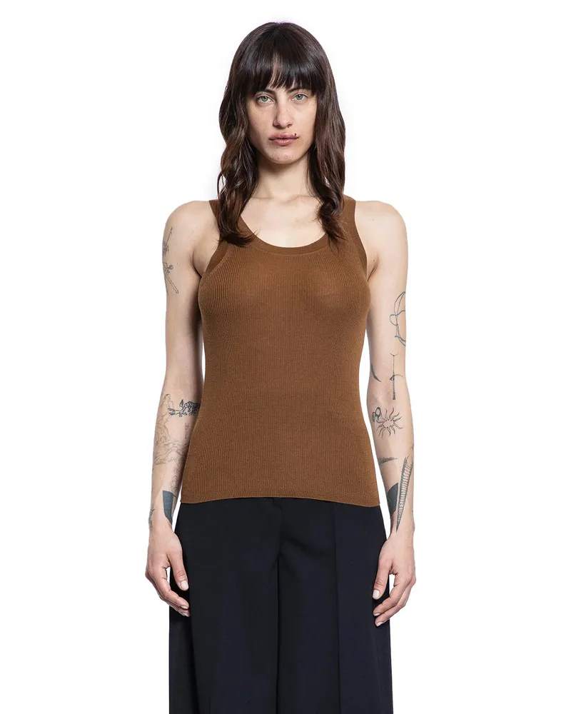Max Mara Eliadi Wool Tank Top Brown