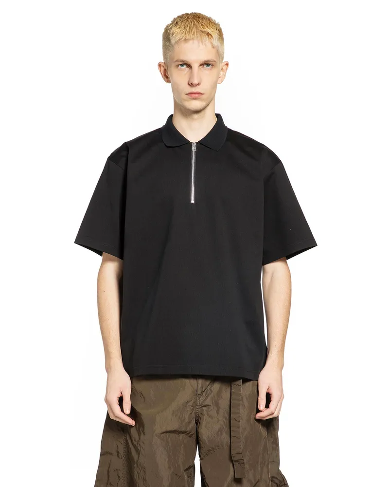 Sacai Cotton Jersey T-Shirt Black