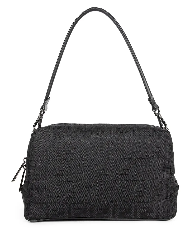 Fendi Medium Lui Jacquard Shoulder Bag Black