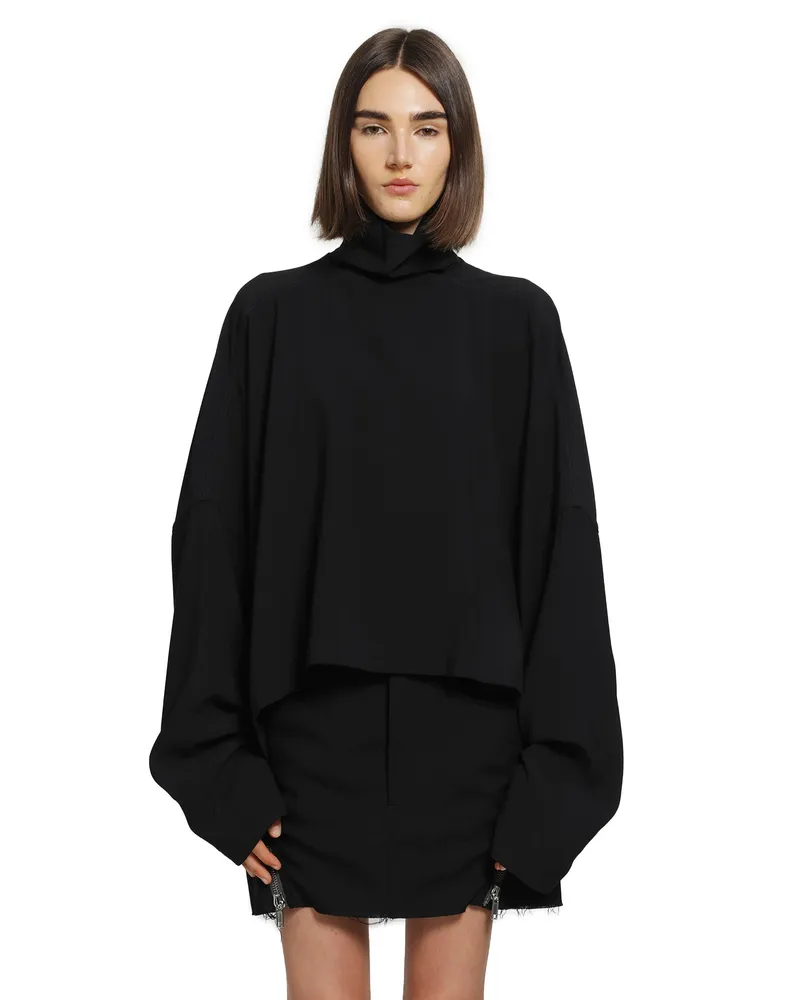 Rick Owens Tower Jumbo Tabard Cropped Top Black