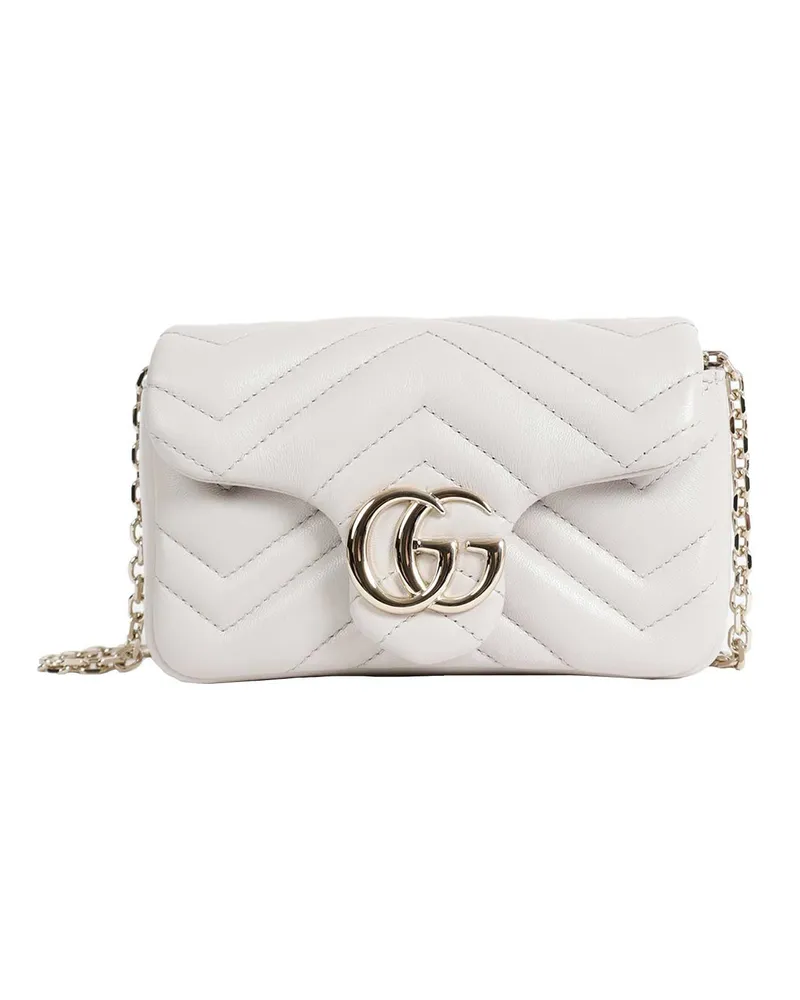 Gucci GG Marmont Leather Mini Shoulder Bag Grey