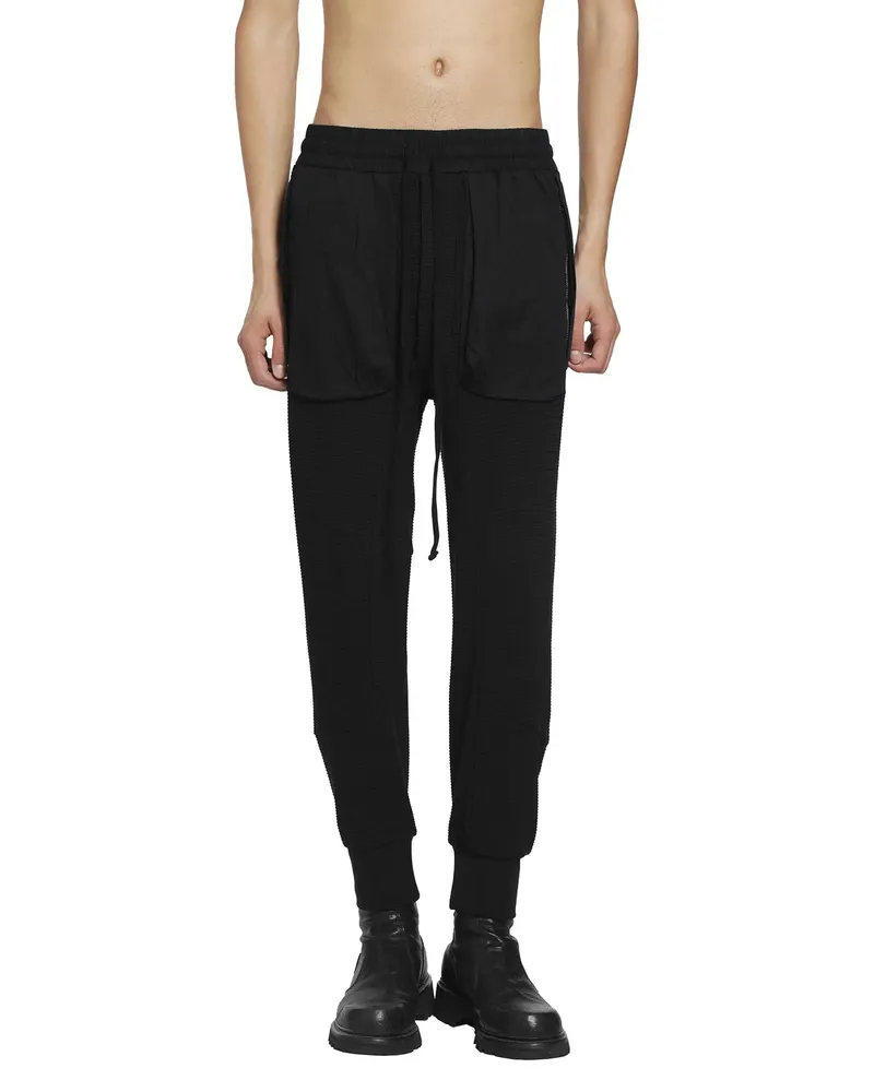 THOM KROM Spliced Cotton Sweatpants Black