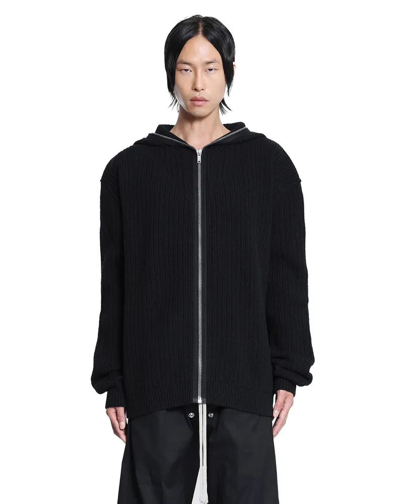 Rick Owens Concordians Zipped Hoodie Black
