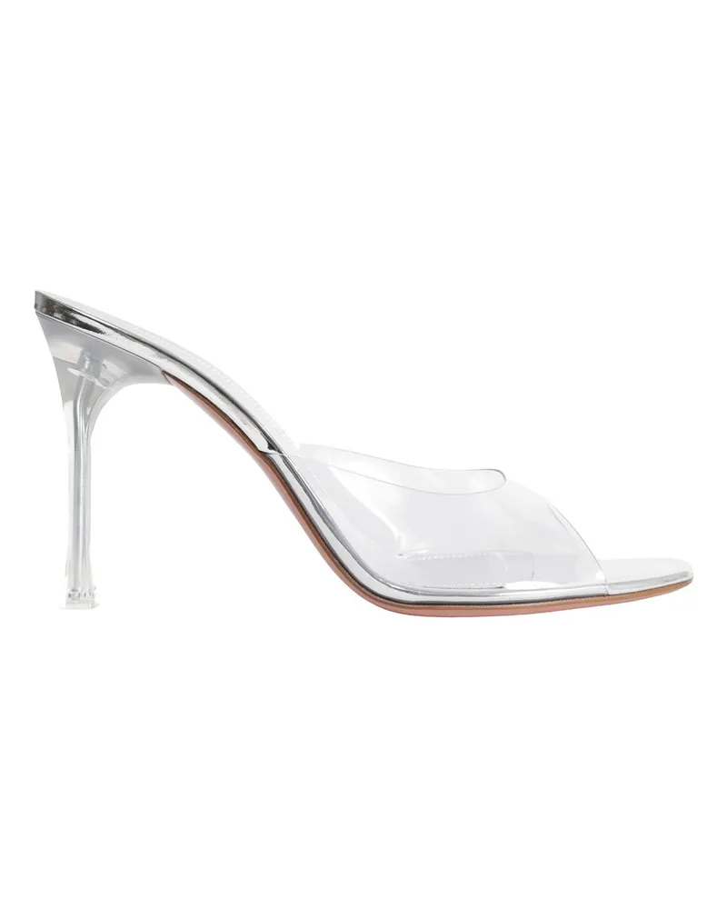 Amina Muaddi Alexa Pvc Mules Colorless