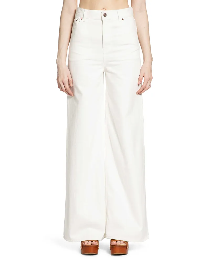 Chloé High-Rise Wide Jeans White