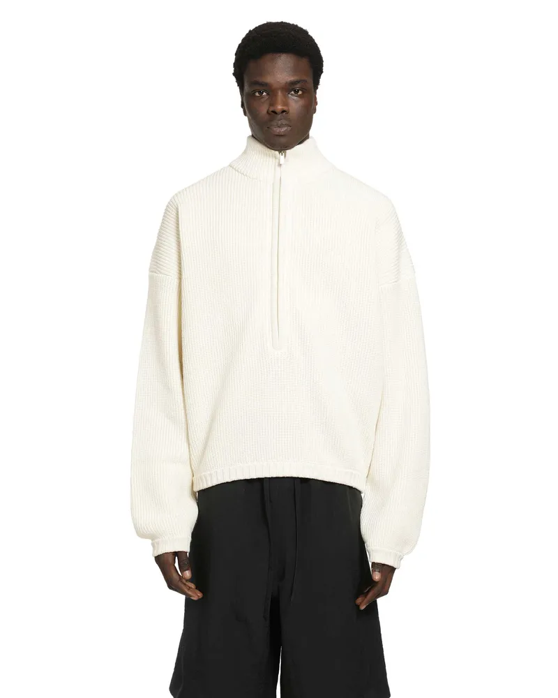 Fear of God Zip-Up Sweater White