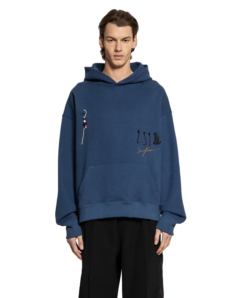 Song For The Mute 25.2 Sunflower Hoodie Sweatshirt Blue