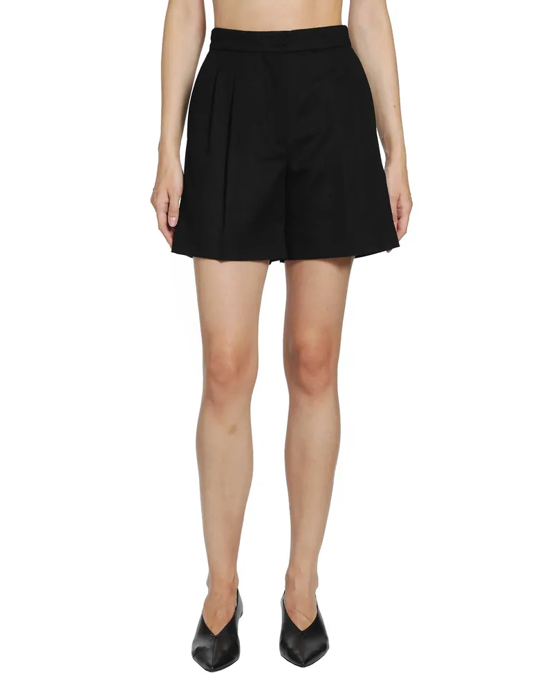 Max Mara Wool Broadcloth Shorts Black