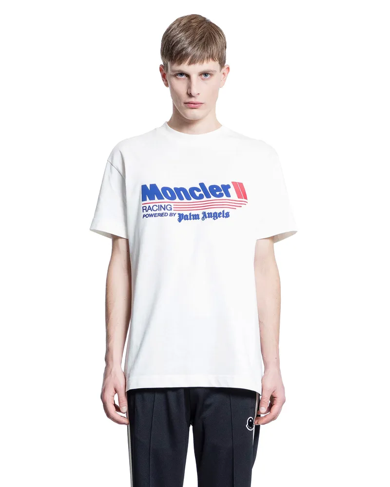 Moncler MAN WHITE T-SHIRTS & TANK TOPS