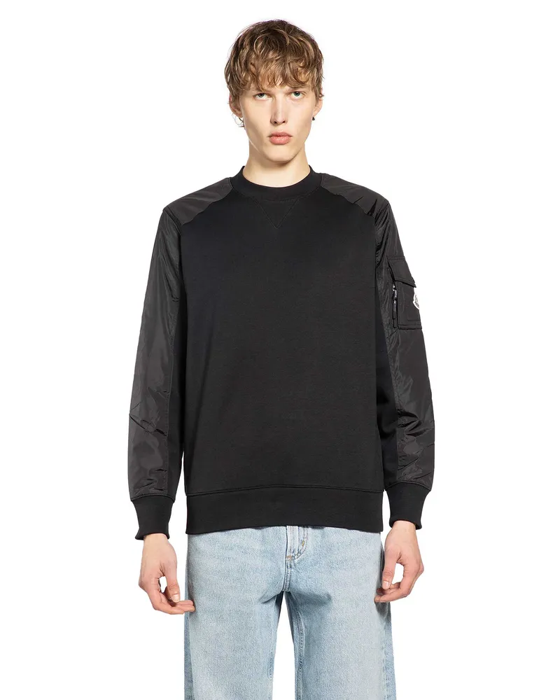 Moncler Cotton Blend Sweatshirt Black