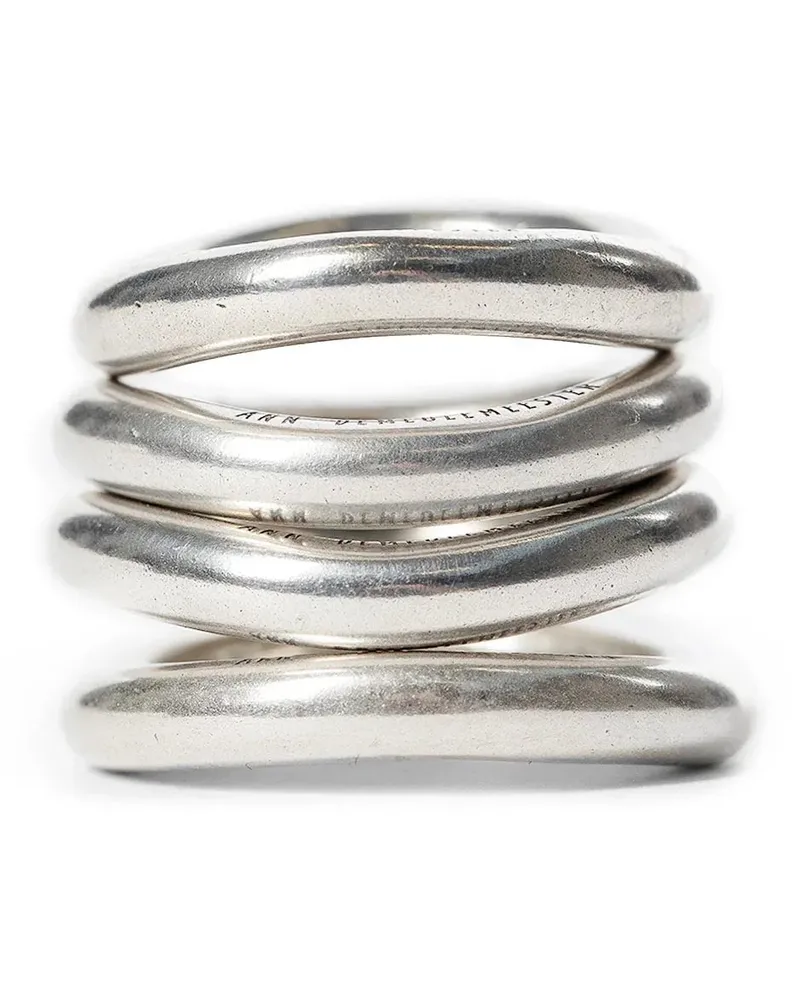 Ann Demeulemeester Set di anelli Herta da 4 pezzi Silver