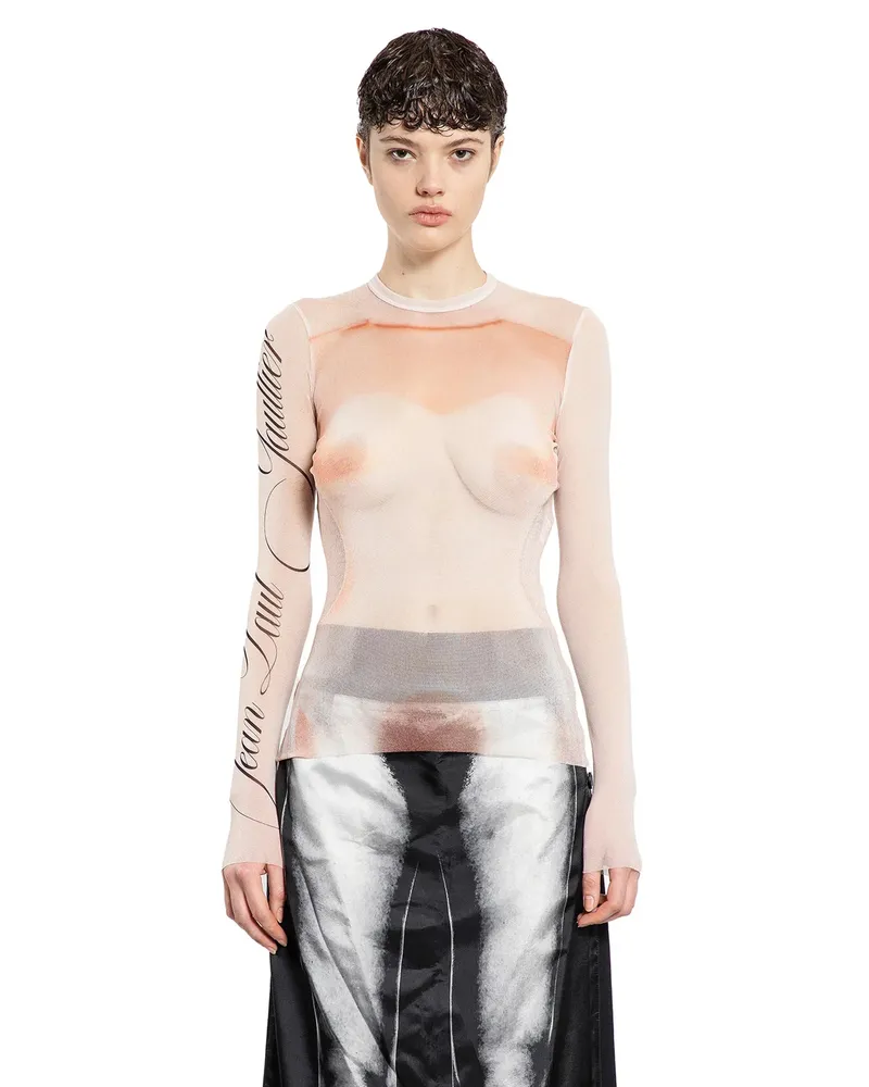 Jean Paul Gaultier Le Classique'' Top a Maniche Lunghe Pink