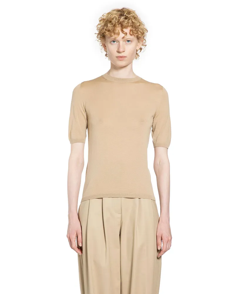 Max Mara Basic Wool Sweater Brown