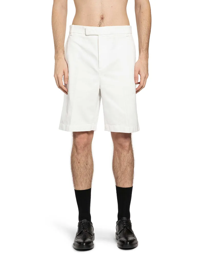 Thom Browne Utility Chinos in Garment Dyed Cotton Twill White