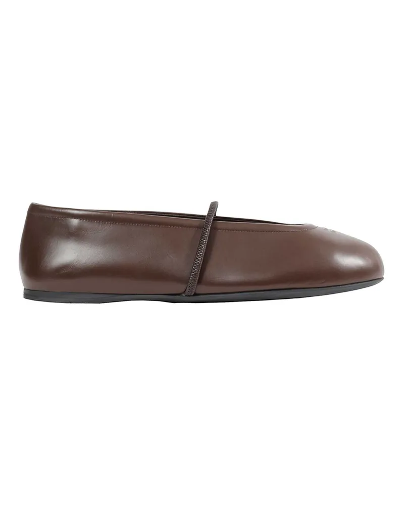 Miu Miu Leather Ballerinas Brown