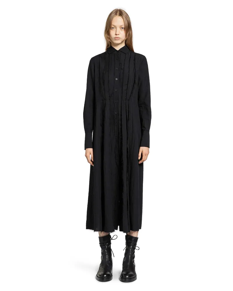 forme d'expression Victorian Cotton Long Dress Black