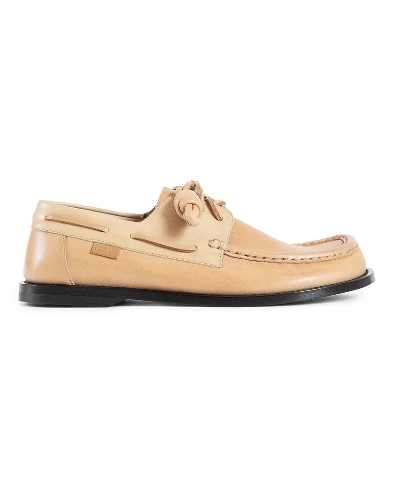 Loewe Scarpa da barca Campo in morbida pelle di vitello Brown