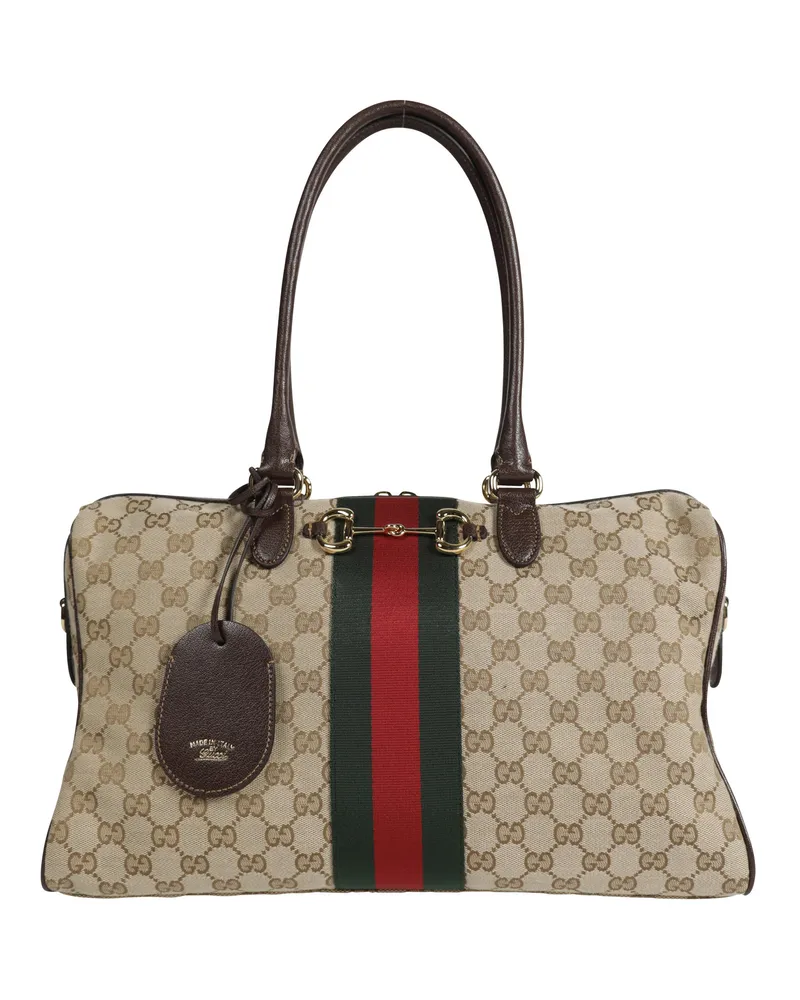 Gucci Borsetto Large Boston Bag Brown