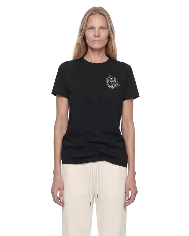 Moncler Graphic Logo T-Shirt Black