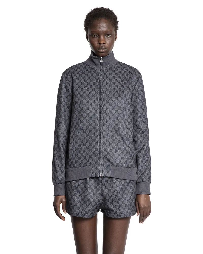 Gucci GG Technical Jersey Track Jacket Grey