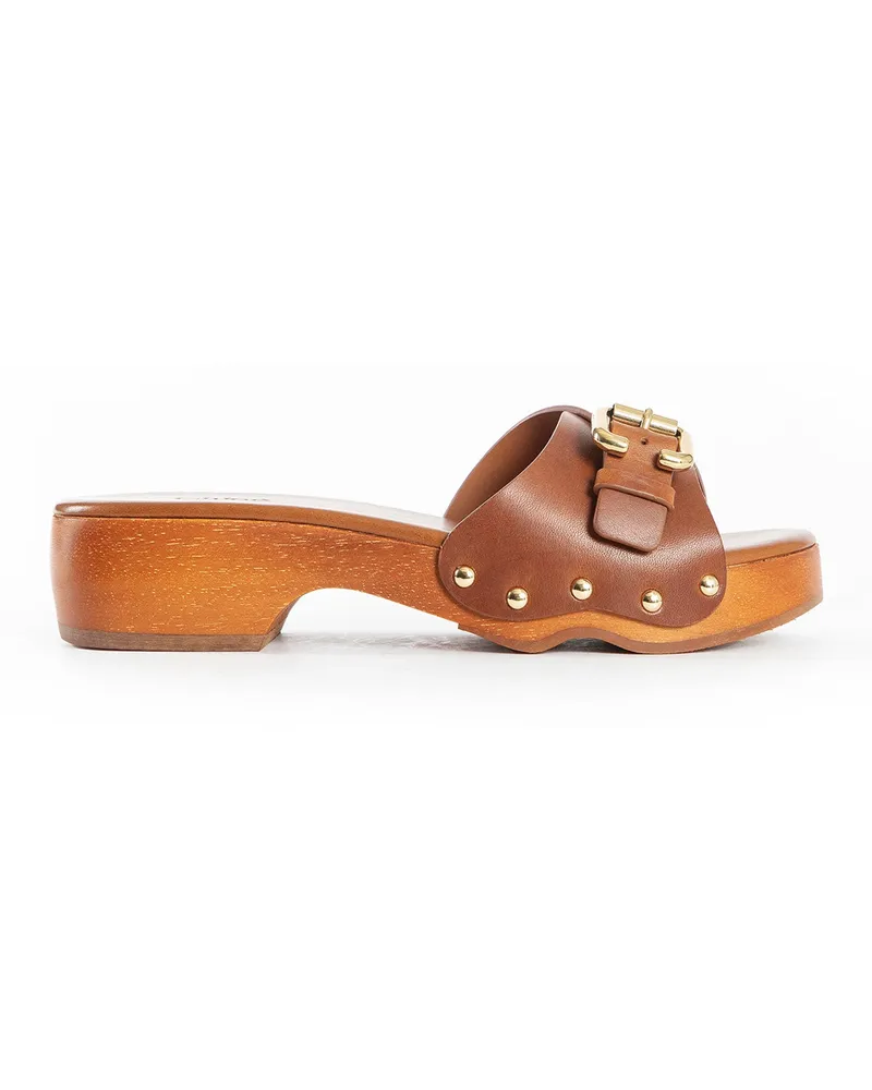 Chloé Jeannette Mule Clogs Brown
