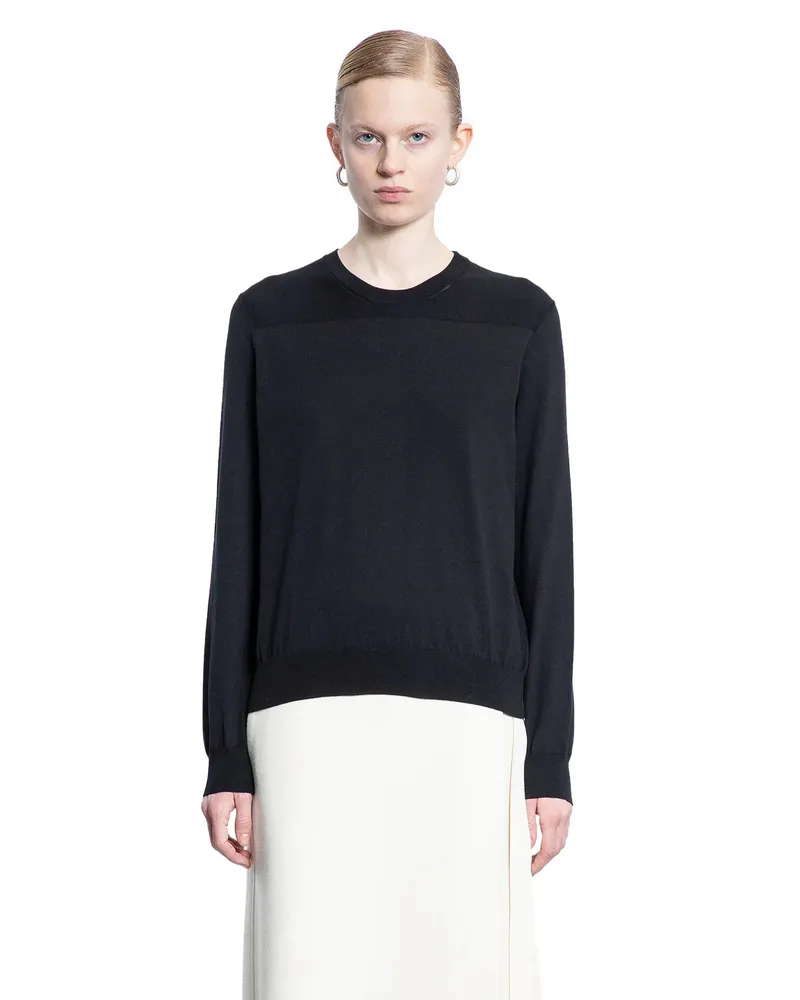 Jil Sander Superfine Cotton Sweater Black