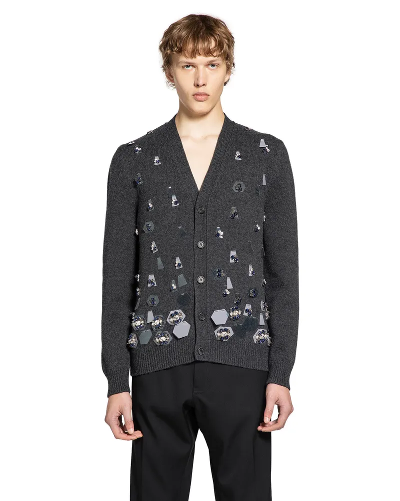 Fendi MAN GREY KNITWEAR Grey