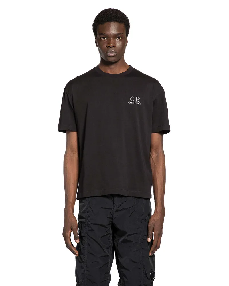 C.P. Company 30/1 Jersey Logo T-Shirt Black