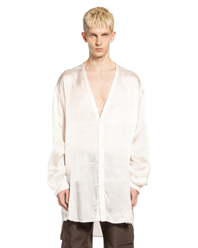 Rick Owens Temple Concordian Shirt White