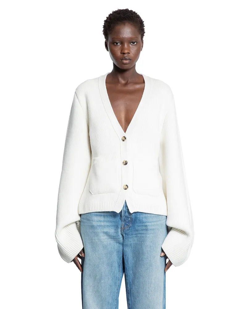 KHAITE Scarlet Cardigan White