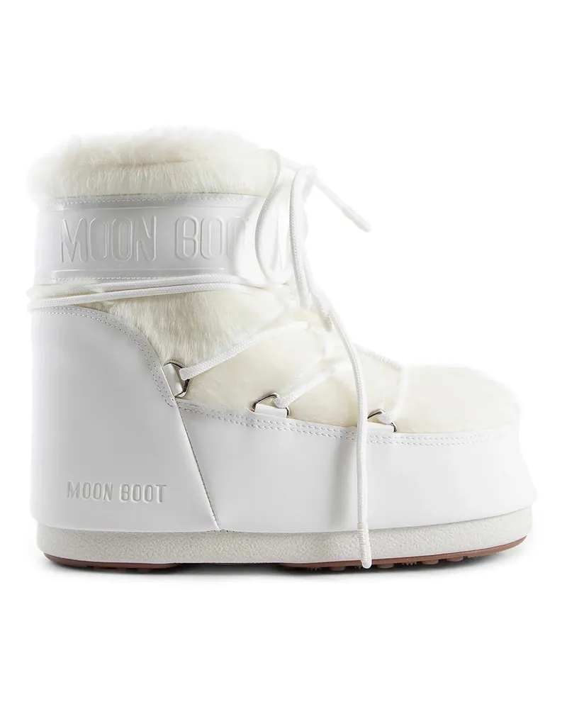 Moon Boot icon low faux-fur boots White