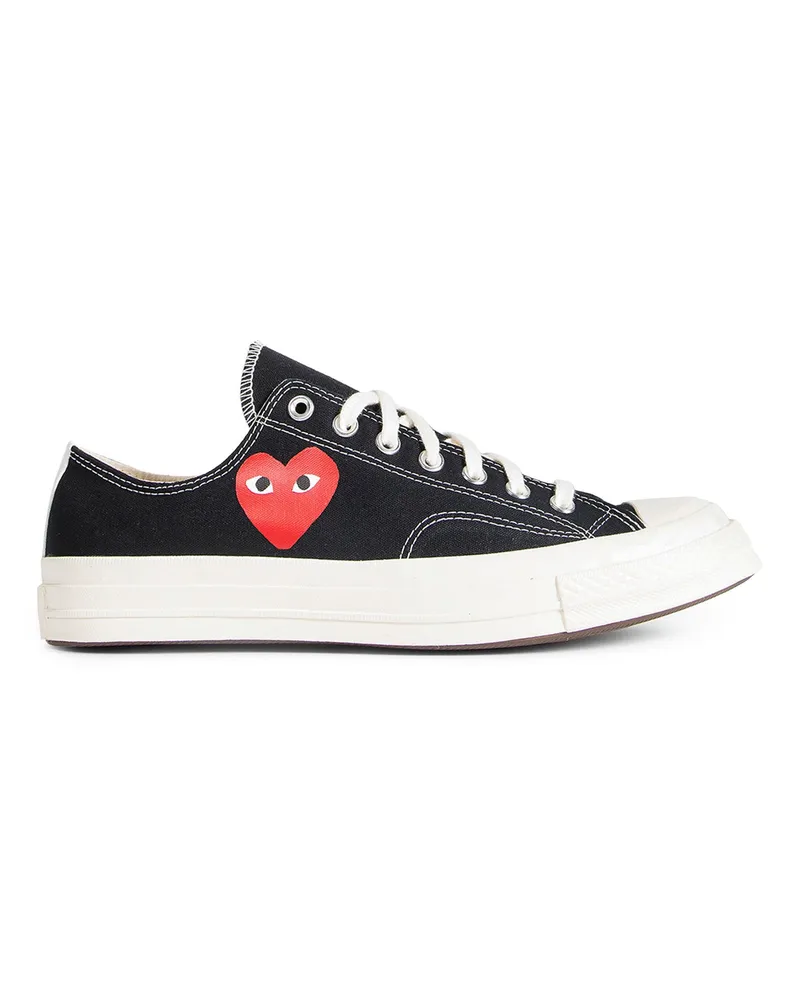 Comme des Garçons Small Red Heart Low Top Sneakers Black
