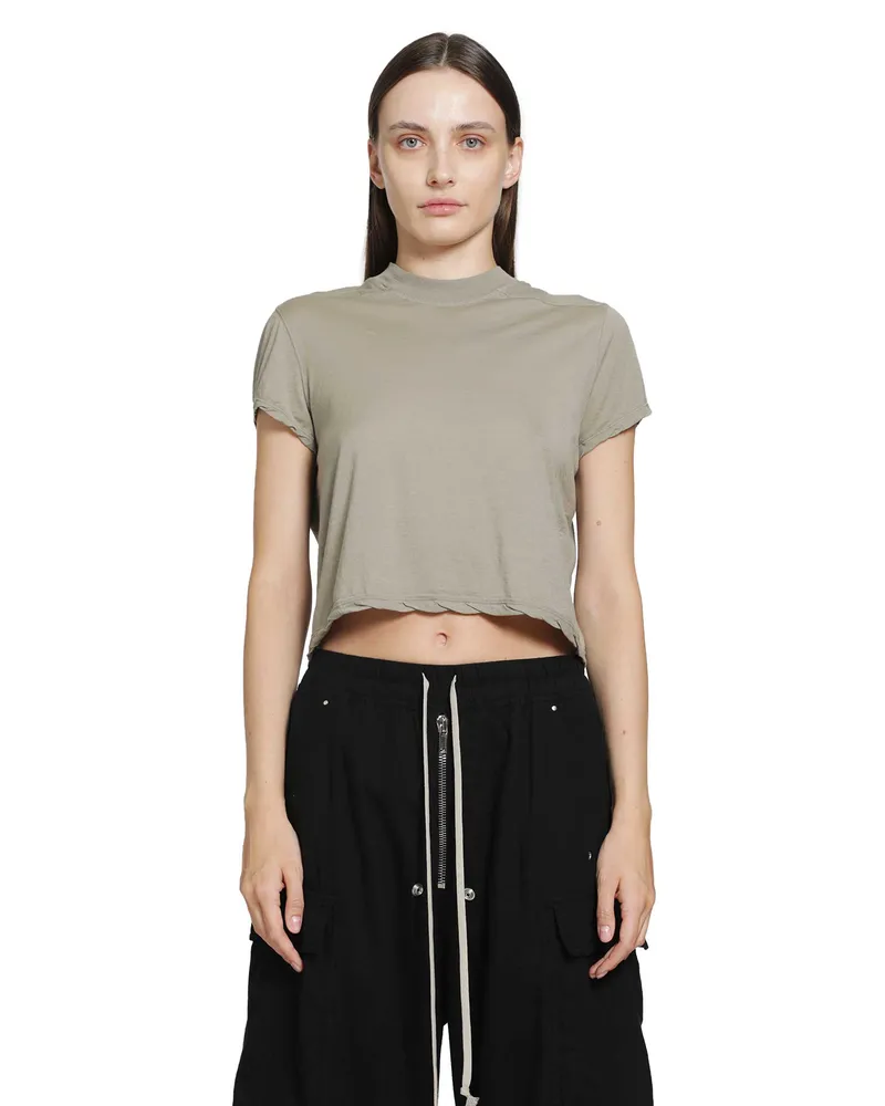 DRKSHDW by Rick Owens Tower Cropped Small Level T-shirt Beige