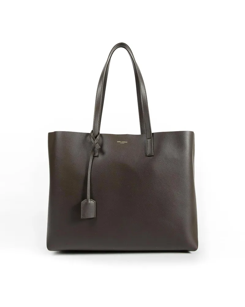 Saint Laurent East/West Shopping Bag in Leather Brown