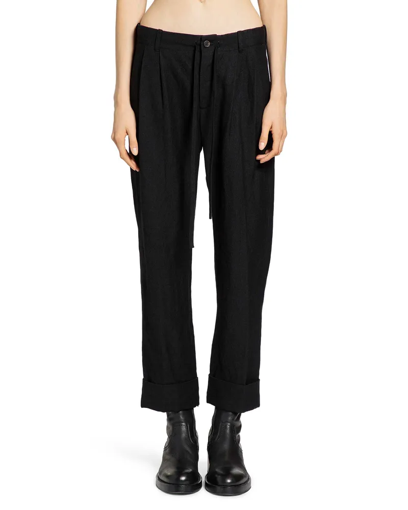 forme d'expression Cuffed Straight Leg Pants Black
